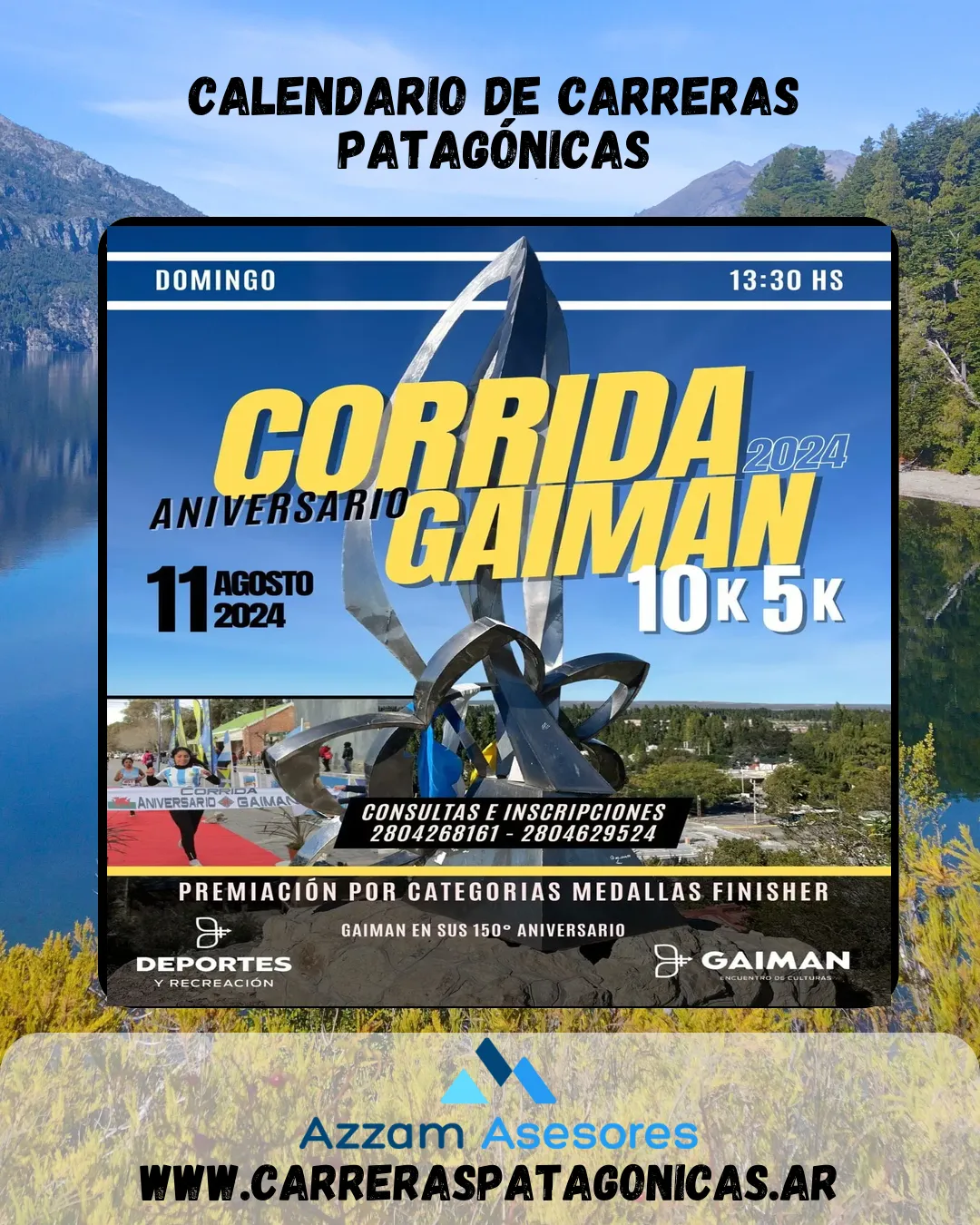 Flyer de Corrida Aniversario Gaiman 2024