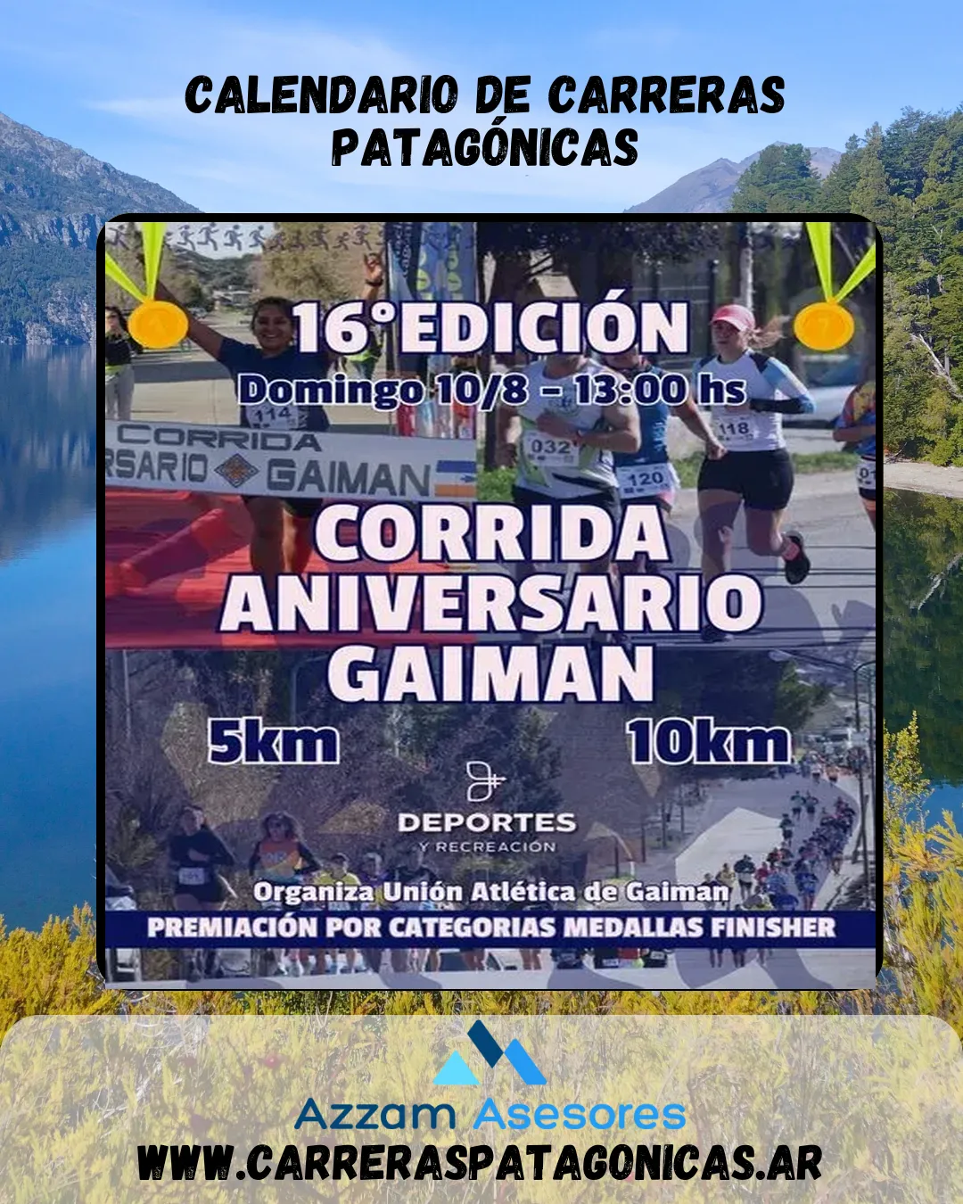 Flyer de Corrida Aniversario Gaiman 2025