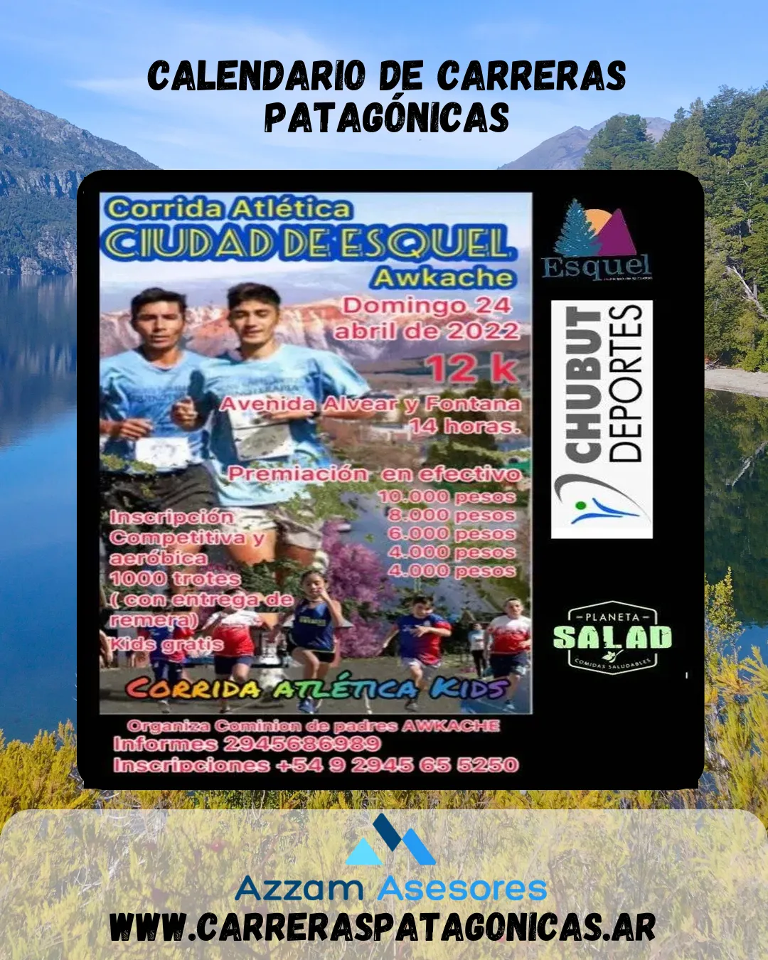 Flyer de CORRIDA ATLÉTICA CIUDAD DE ESQUEL 2022