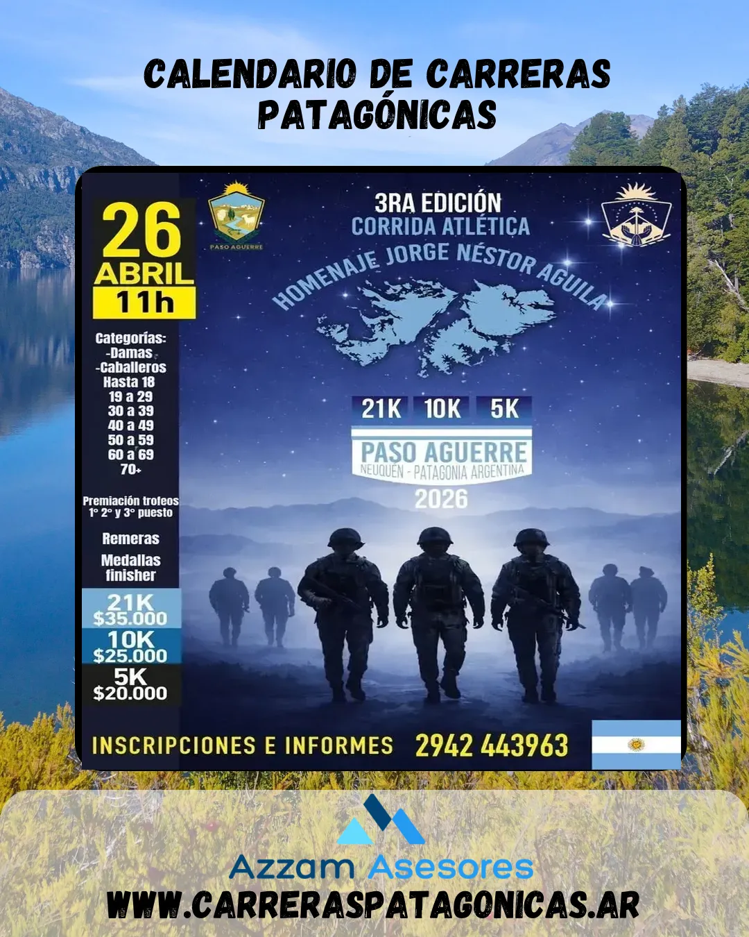 Flyer de Corrida Atlética Jorge Nestor Aguila 2026