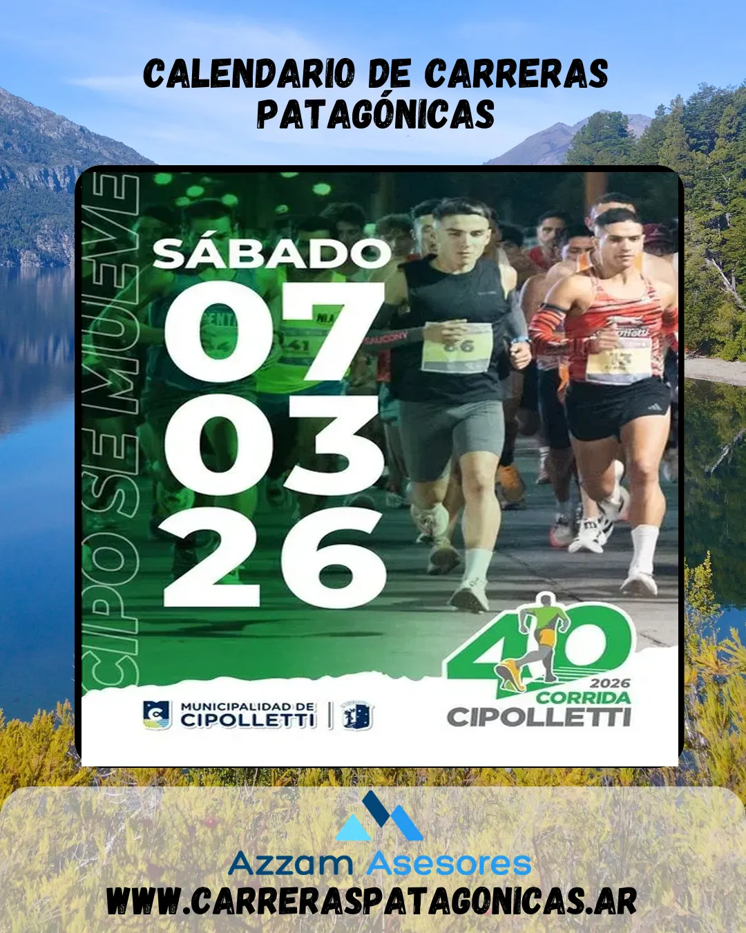 Flyer de Corrida Ciudad de Cipolletti 2026