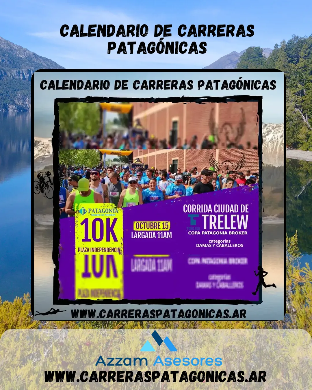 Flyer de Corrida Ciudad de Trelew 2023