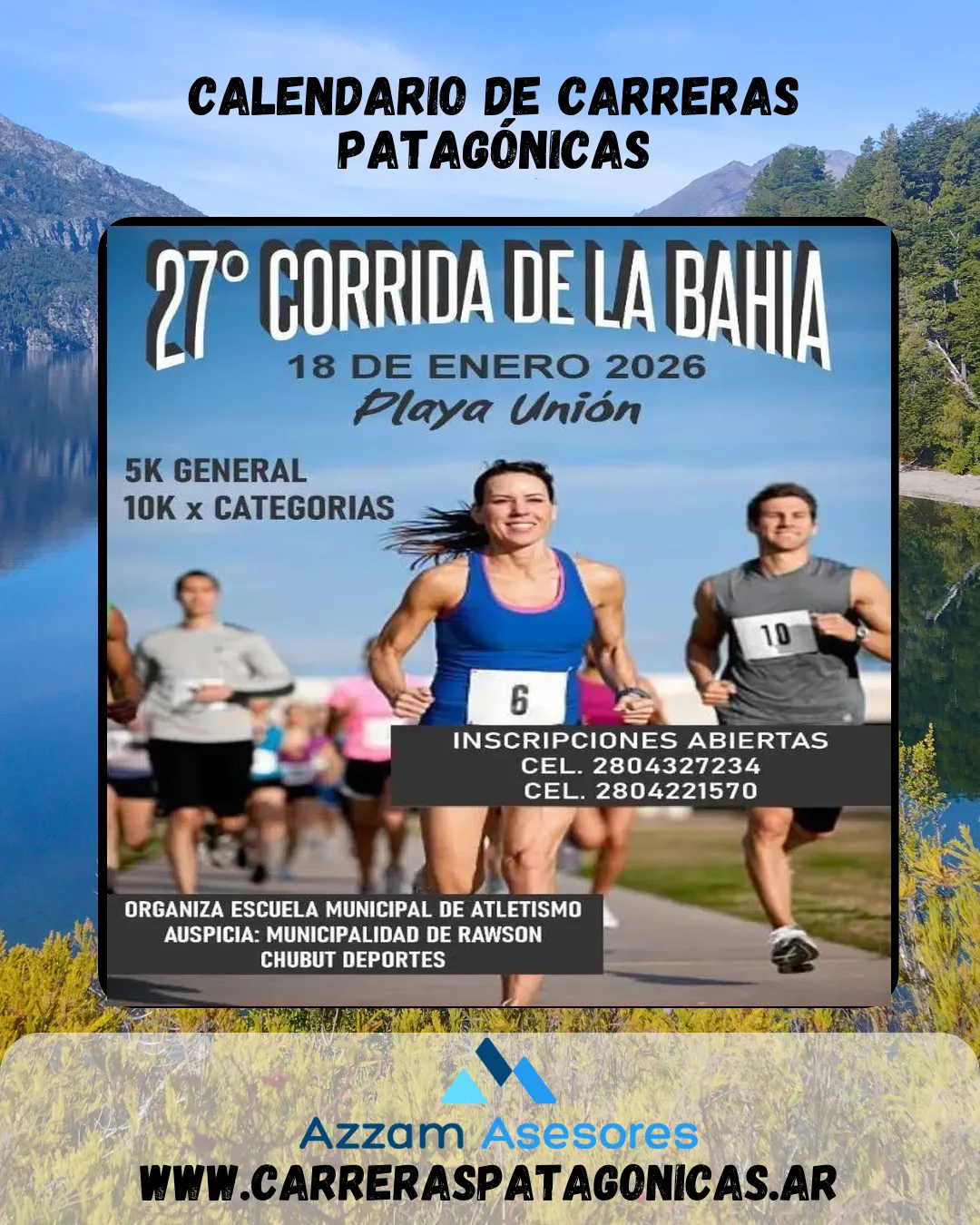 Flyer de Corrida de la Bahía 2026