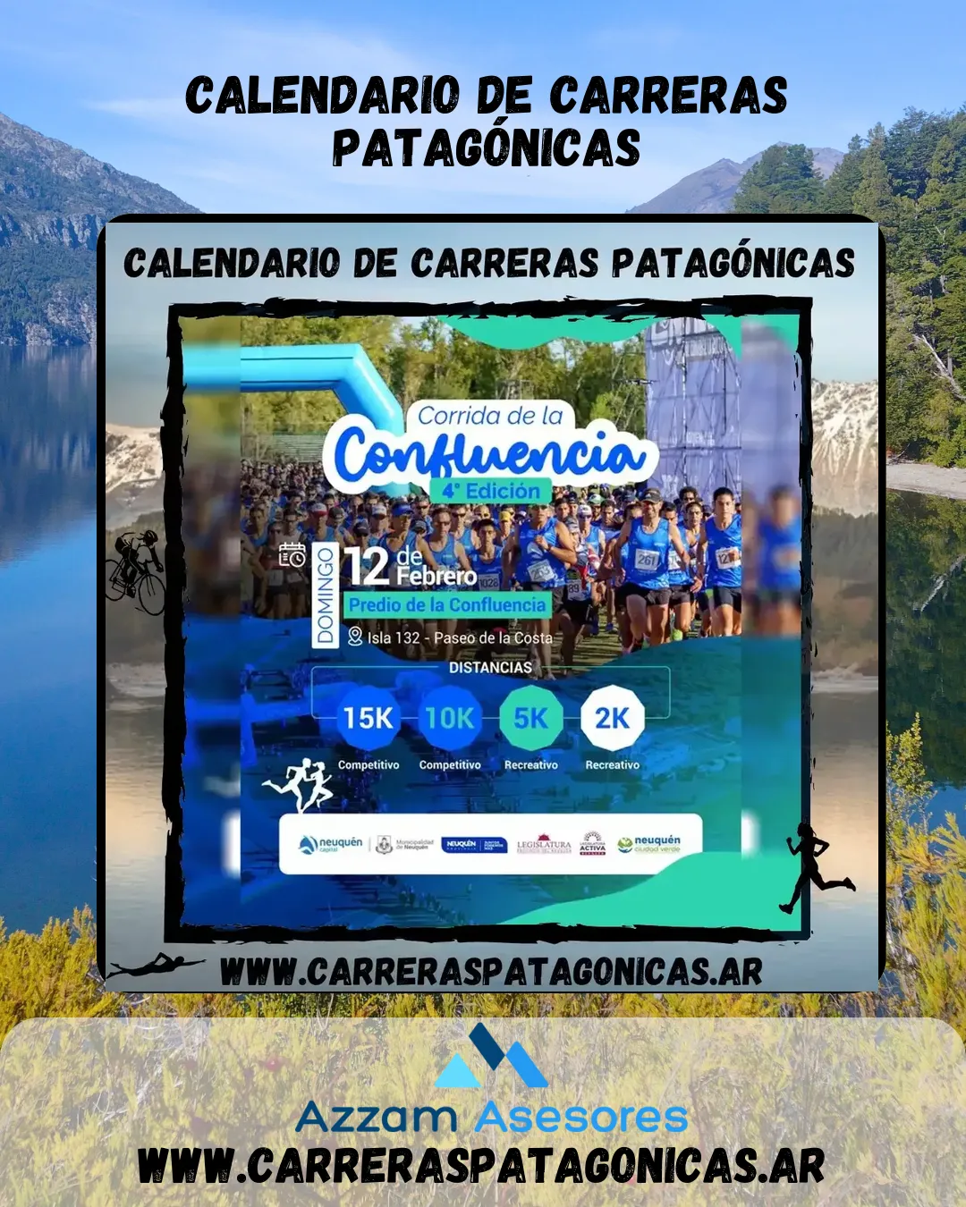 Flyer de Corrida de La Confluencia 2023