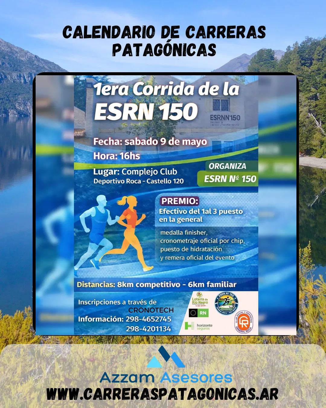 Flyer de Corrida de la ESRN Nº 150 2026