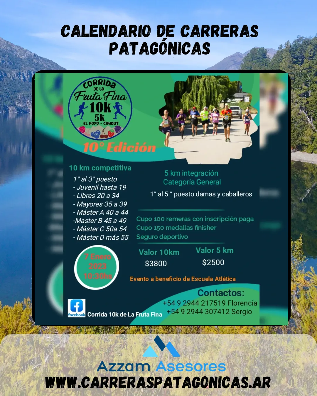 Flyer de Corrida de la Fruta Fina 2023