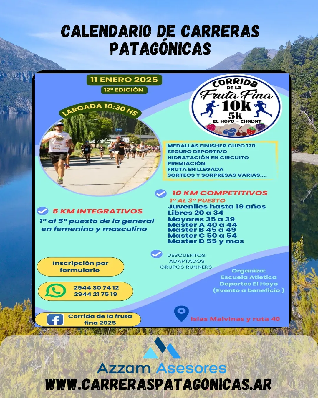 Flyer de Corrida de la Fruta Fina 2025