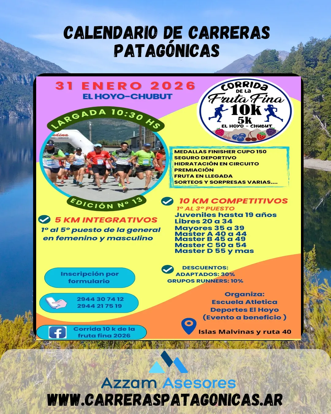 Flyer de Corrida de la Fruta Fina 2026