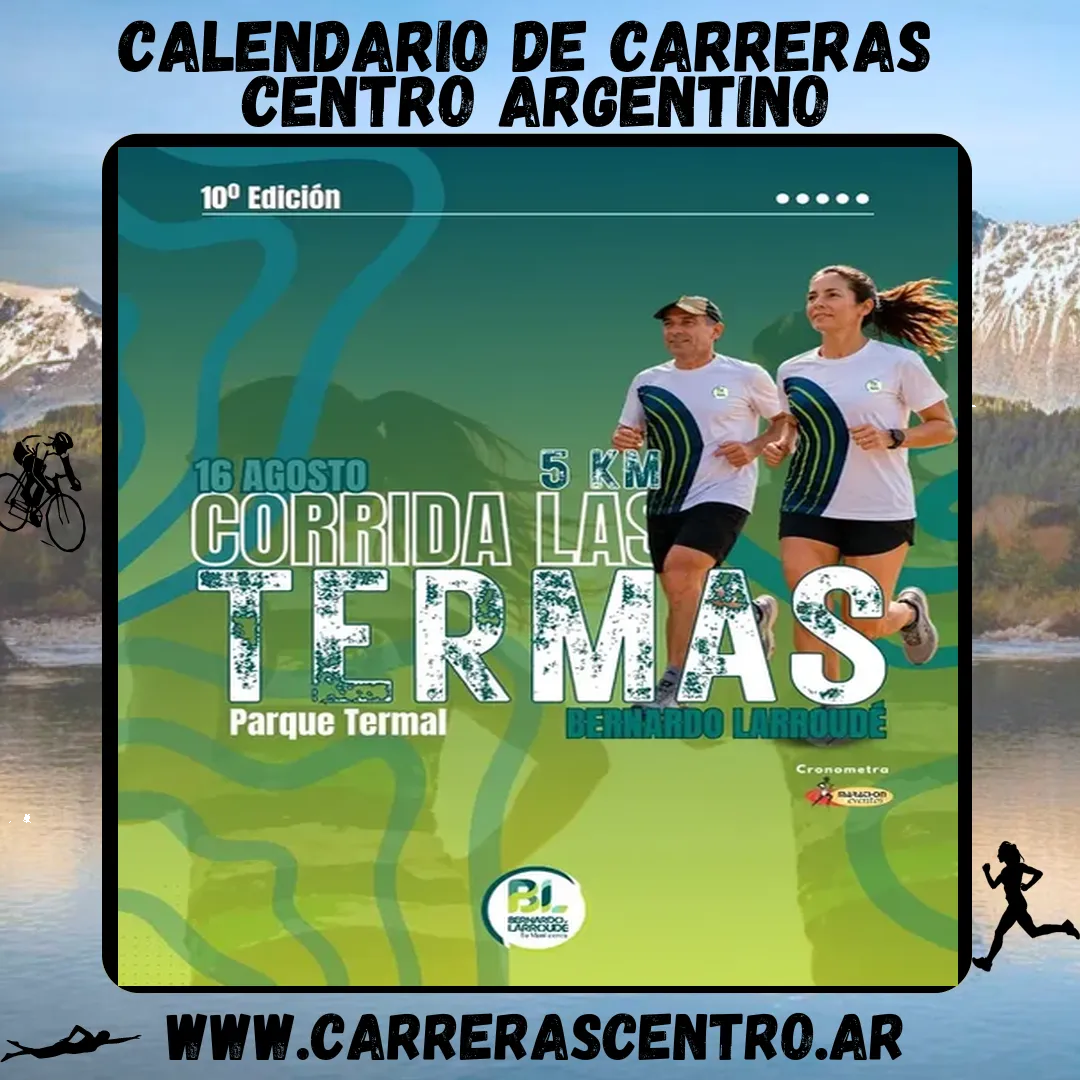 Flyer de 10° edición Corrida de Las Termas 2026