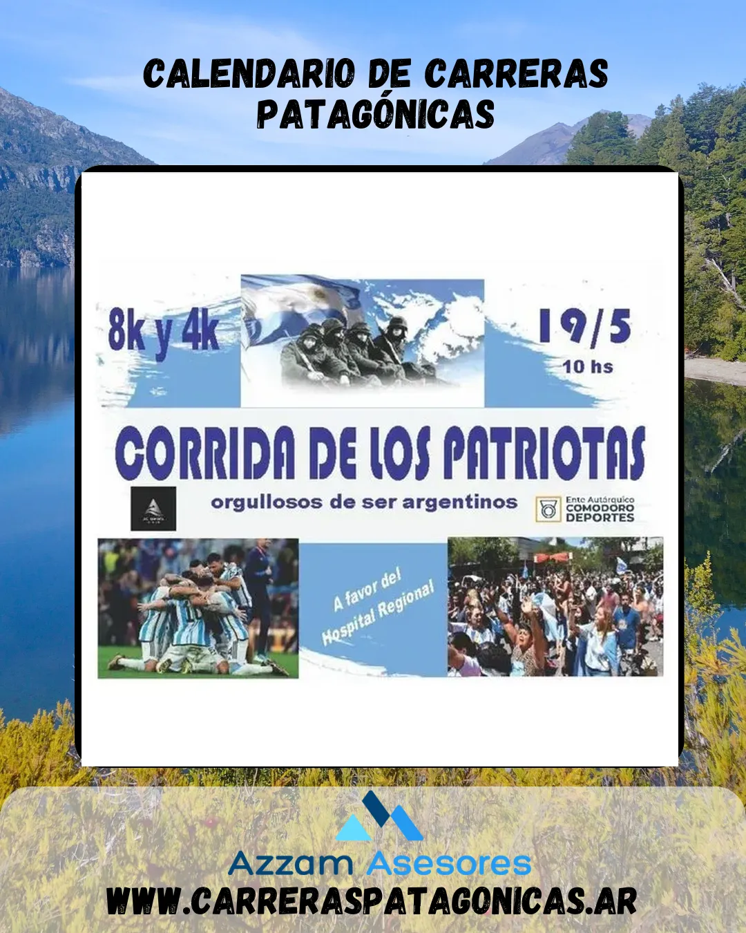 Flyer de Corrida de Los Patriotas 2024