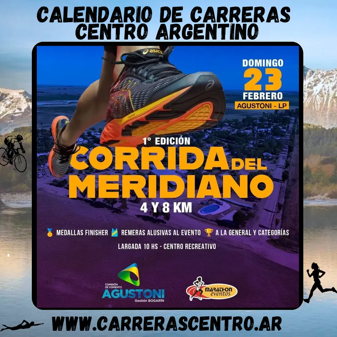 Flyer de Corrida del Meridiano 2025