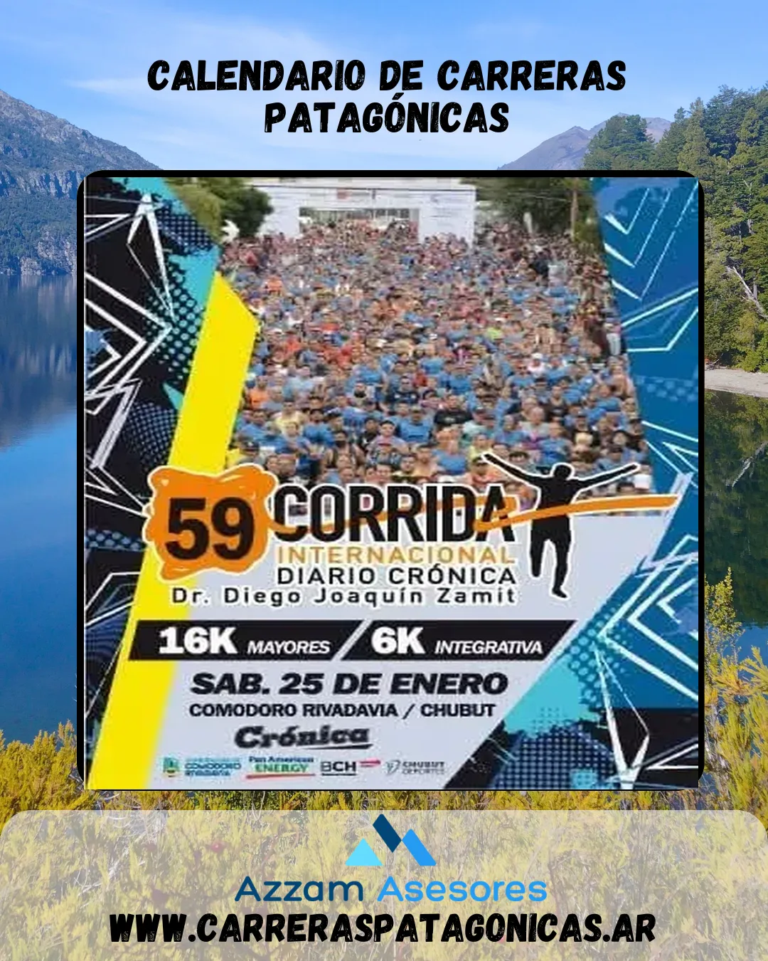Flyer de Corrida Internacional Diario Crónica 2025