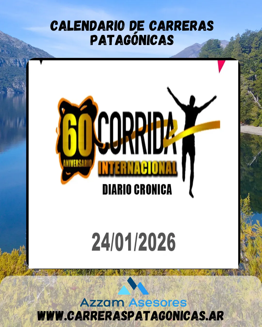 Flyer de Corrida Internacional Diario Crónica 2026