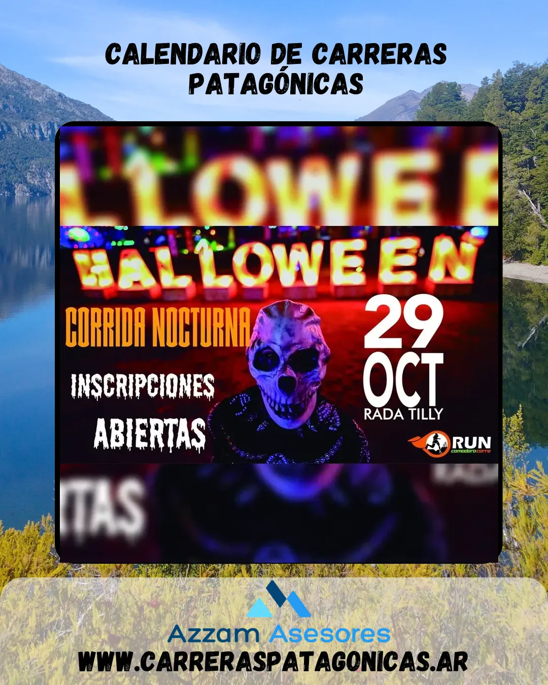 Flyer de Corrida Nocturna Haloween 2022