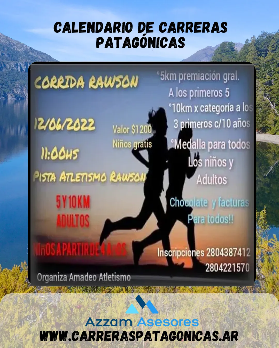 Flyer de CORRIDA RAWSON 2022