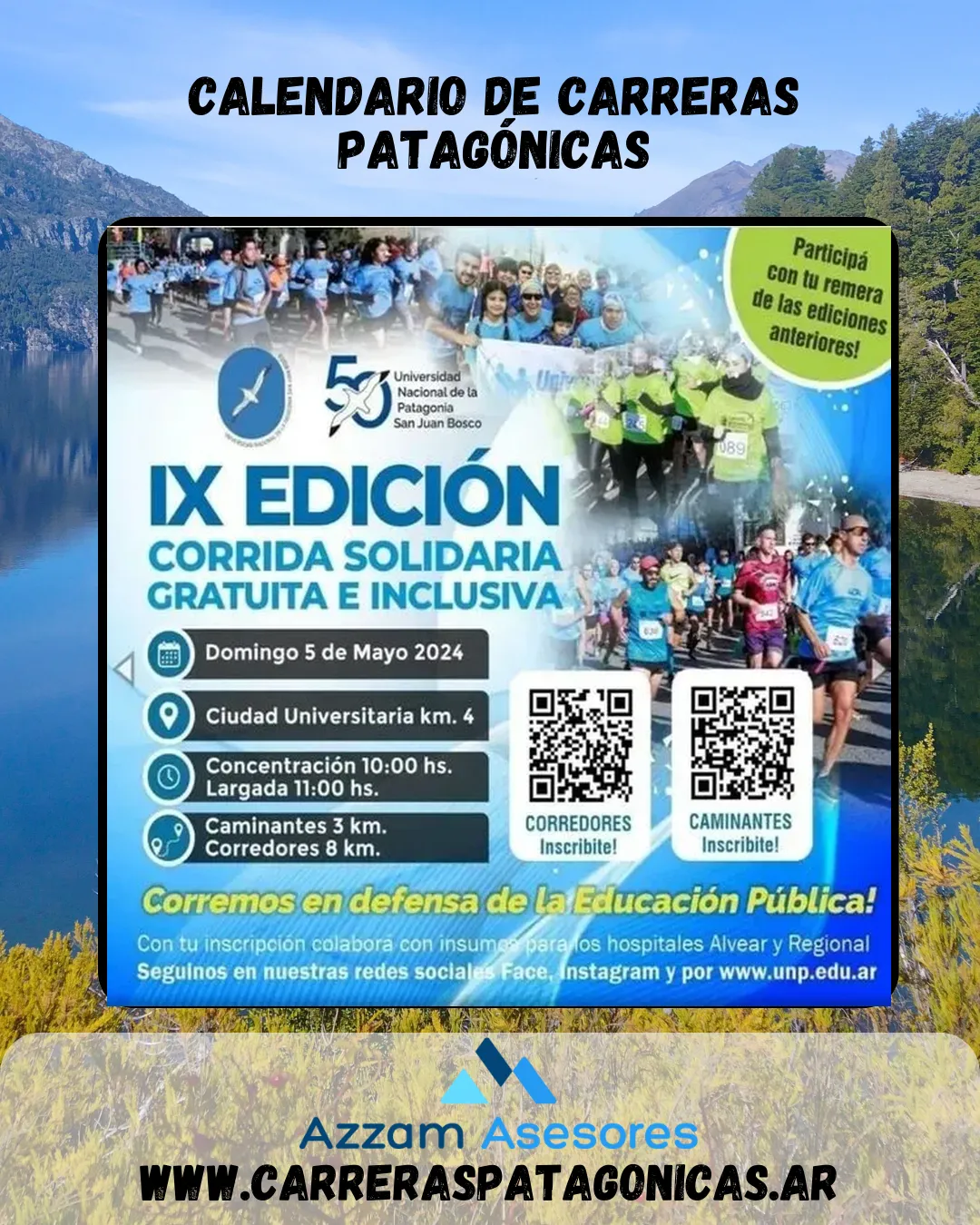 Flyer de Corrida Universitaria 2024
