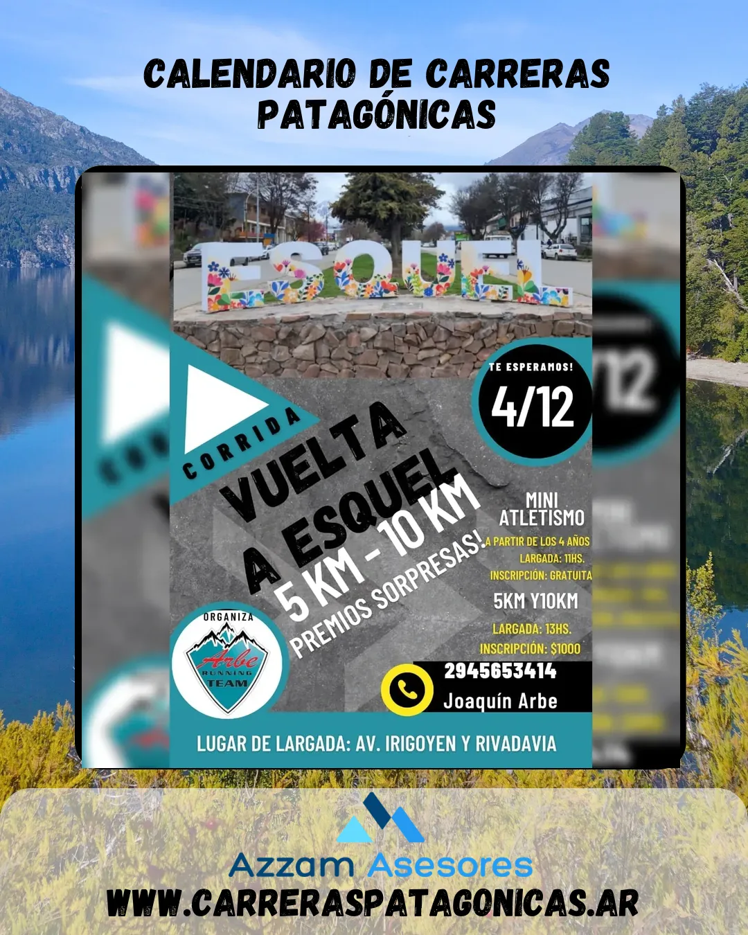 Flyer de Corrida Vuelta a Esquel 2022