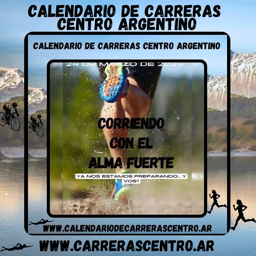 Flyer de Corriendo con el Alma Fuerte 2024