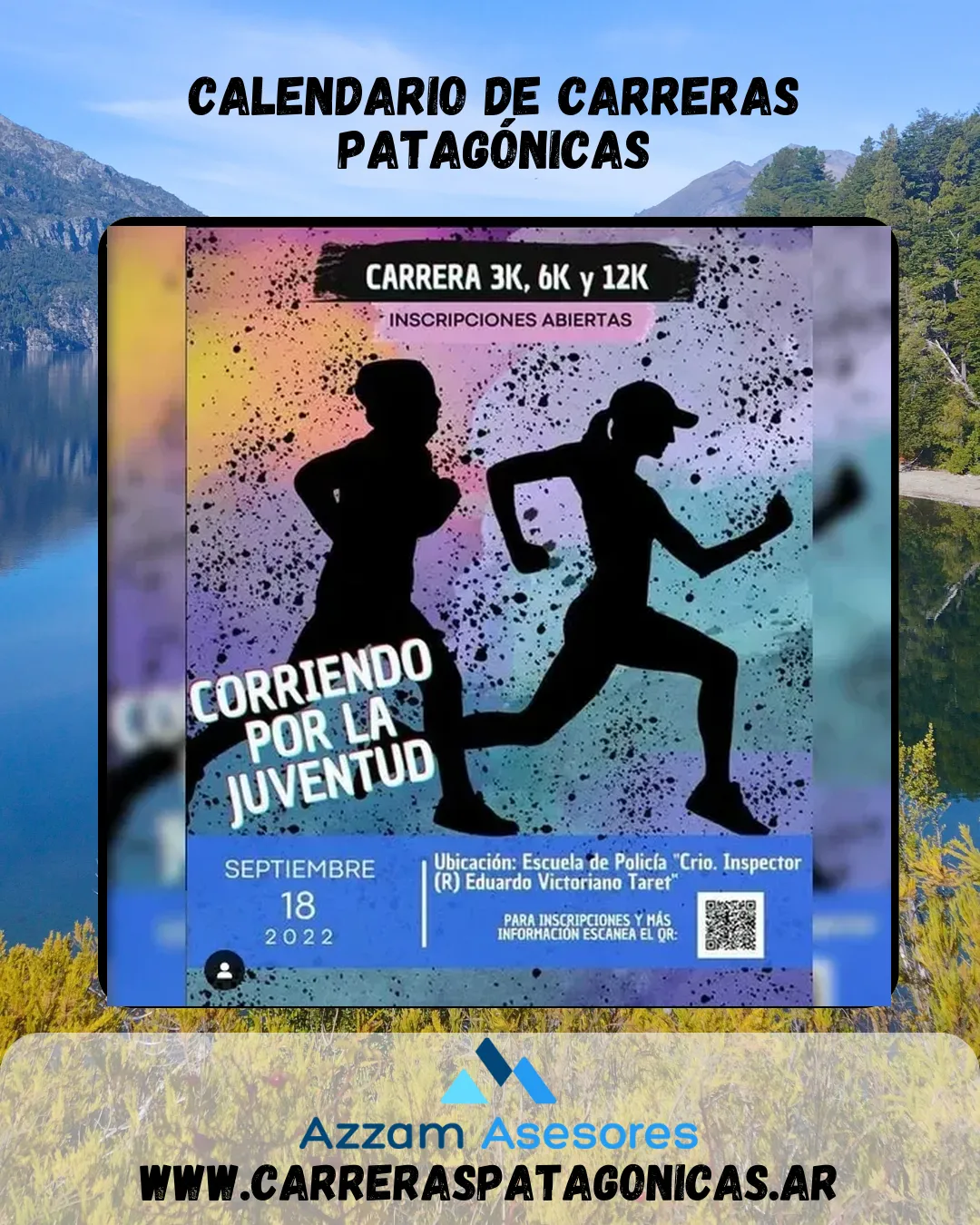 Flyer de Corriendo por la Juventud 2022