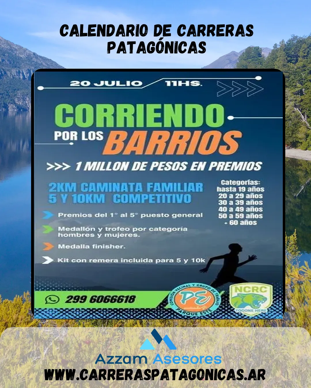 Flyer de Corriendo por los Barrios 2025