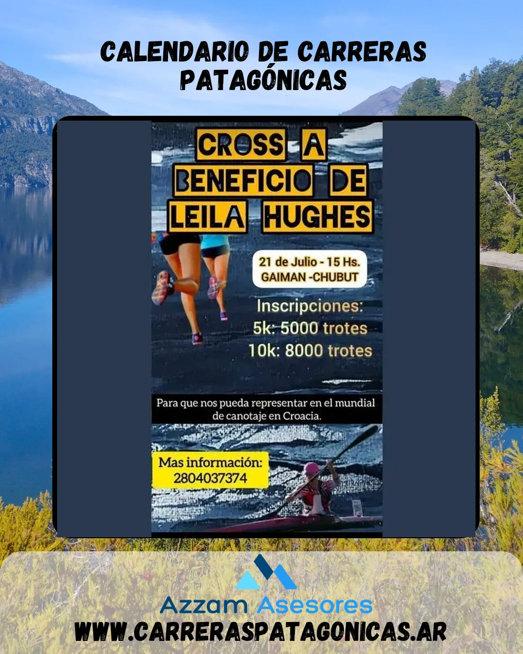 Flyer de Cross a beneficio de Leila Hughes 2024