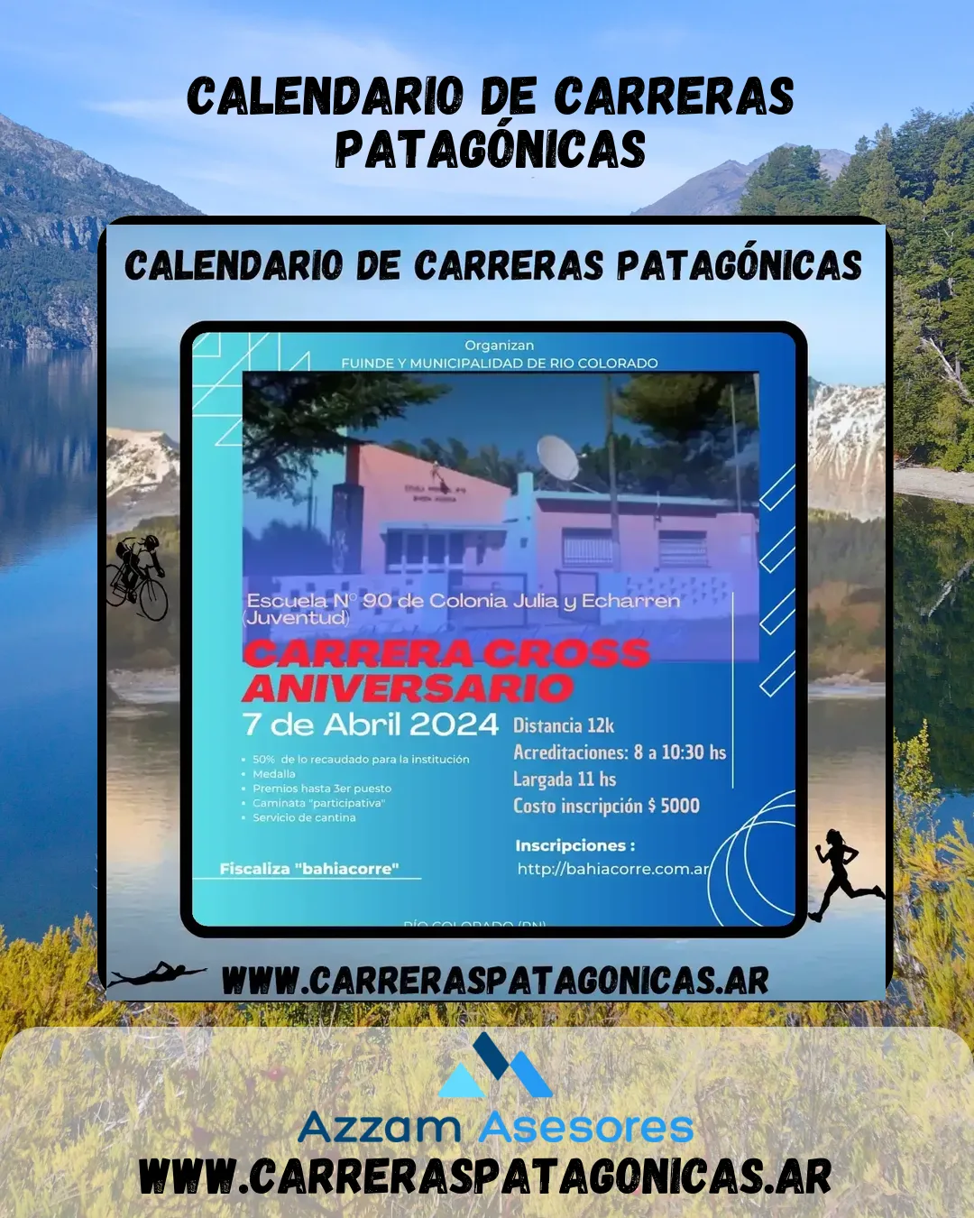 Flyer de Cross Aniversario Río Colorado 2024
