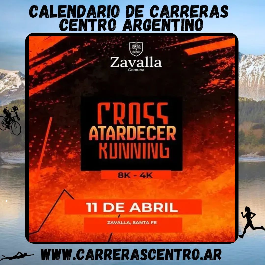 Flyer de Cross Atardecer Running 2026