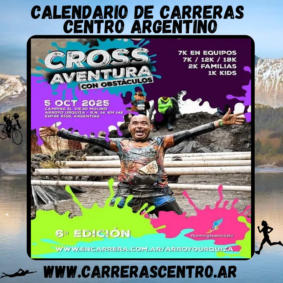 Flyer de Cross Aventura con Obstáculos 2025