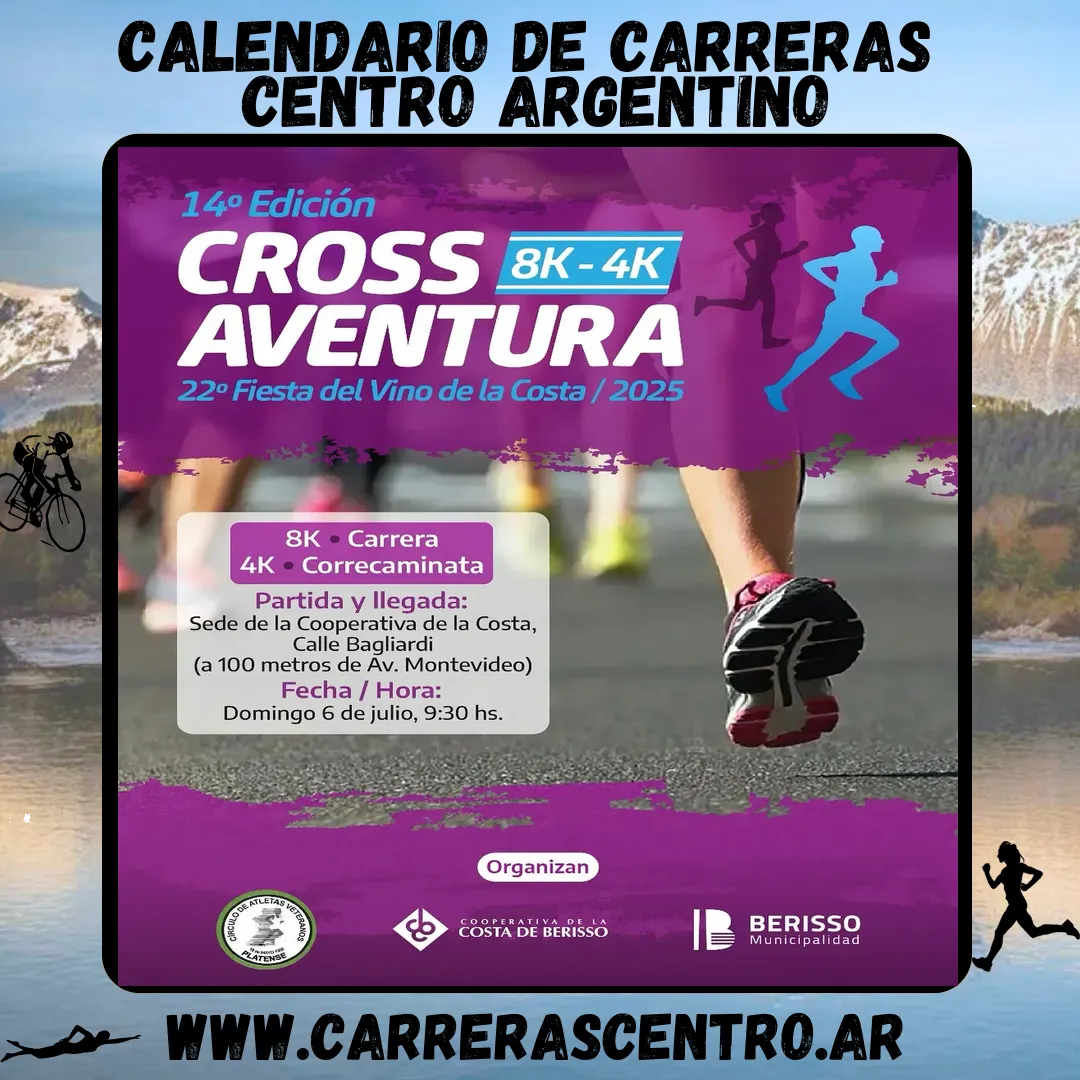 Flyer de Cross Aventura Fiesta del Vino de la Costa 2025