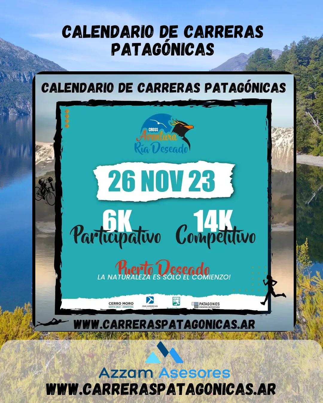 Flyer de Cross Aventura Ría Deseado 2023