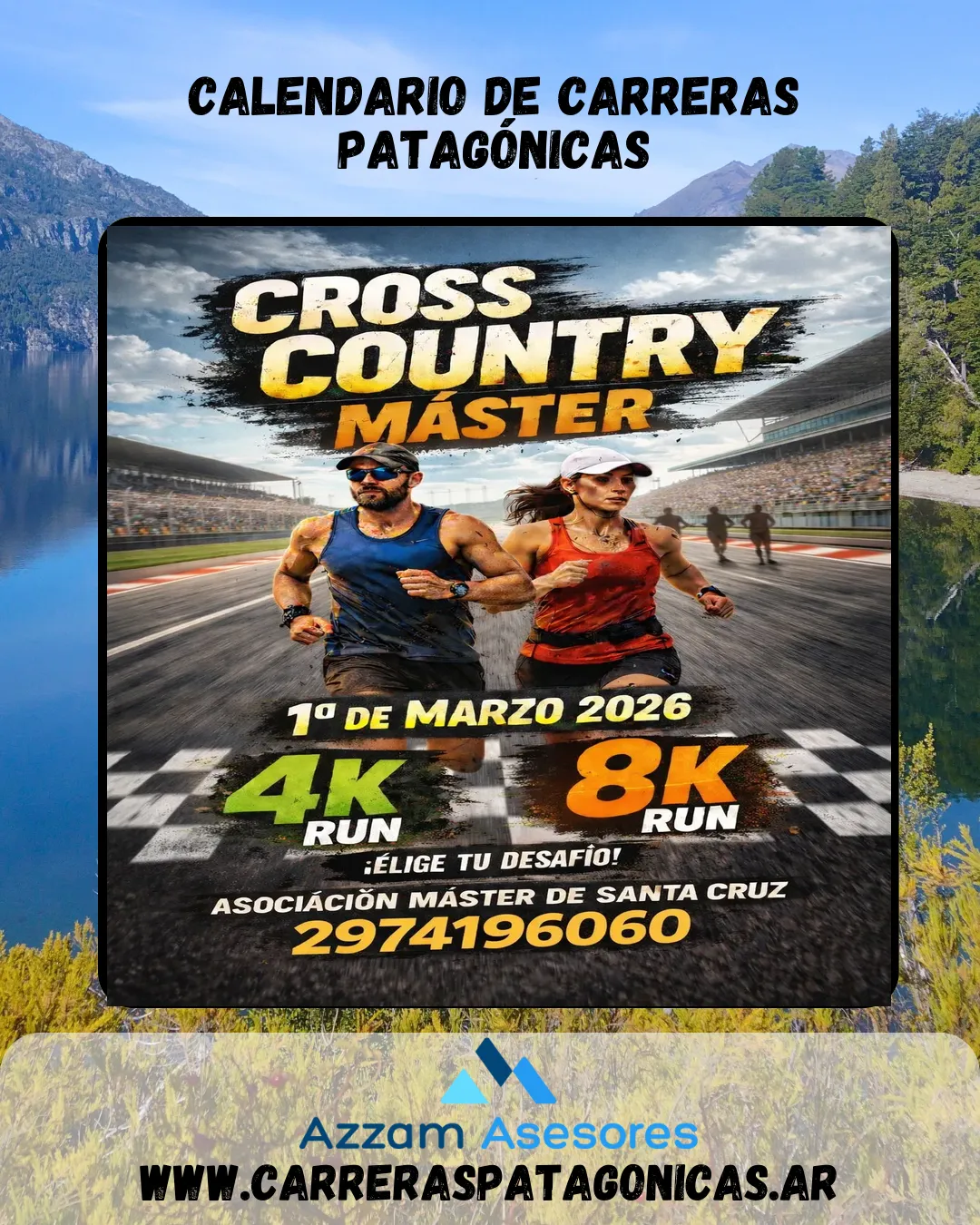 Flyer de Cross Country Atletas Máster de Santa Cruz 2026