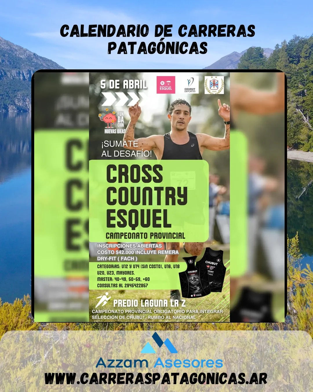 Flyer de Cross Country Esquel 2026