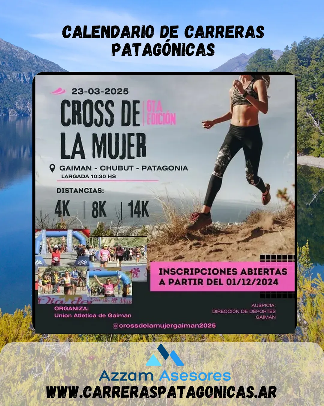 Flyer de Cross de la Mujer Gaiman 2025