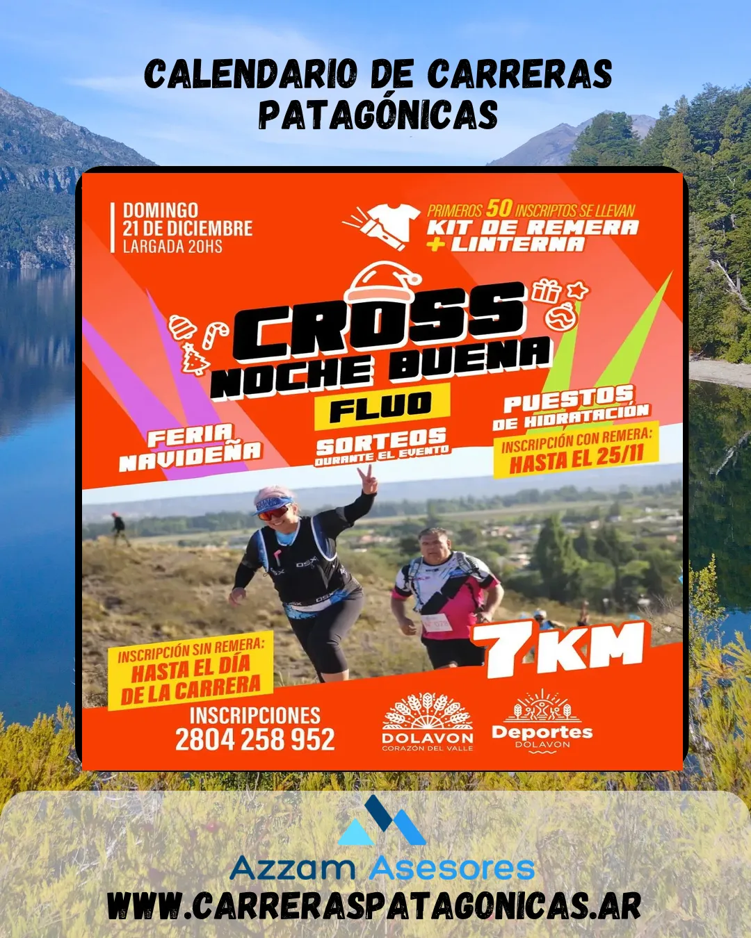 Flyer de Cross de Noche Buena Fluo 2025