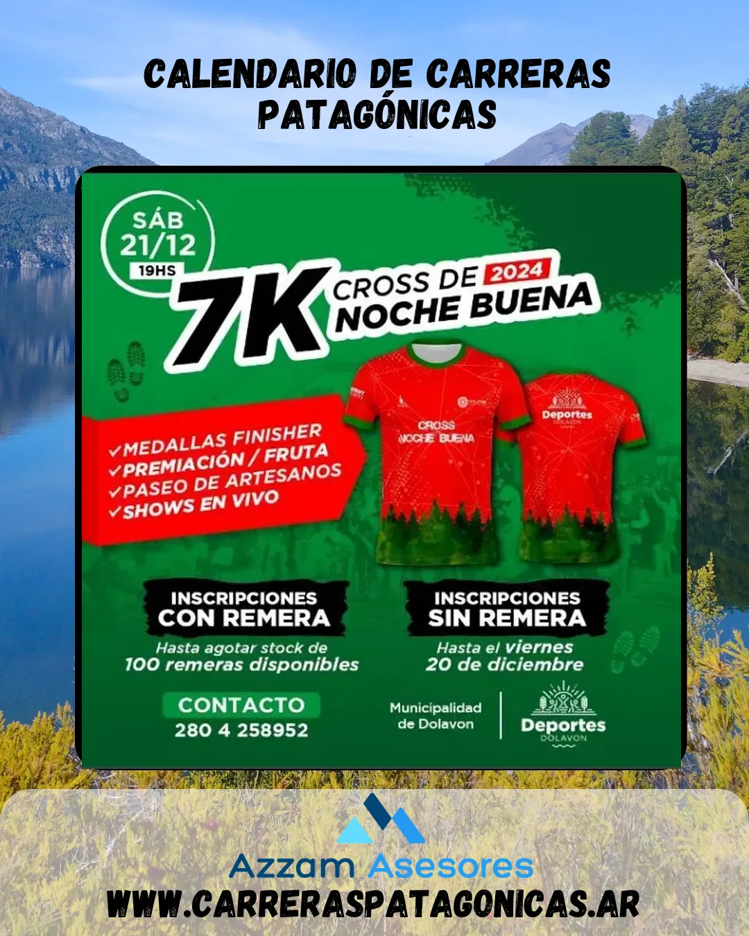 Flyer de Cross de Noche Buena 2024