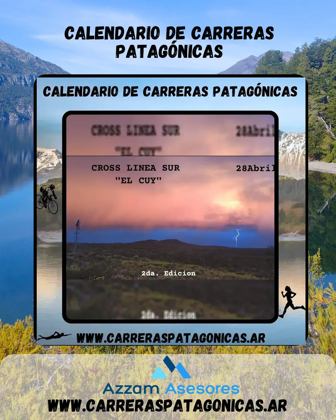 Flyer de Cross Linea Sur «El Cuy» 2024