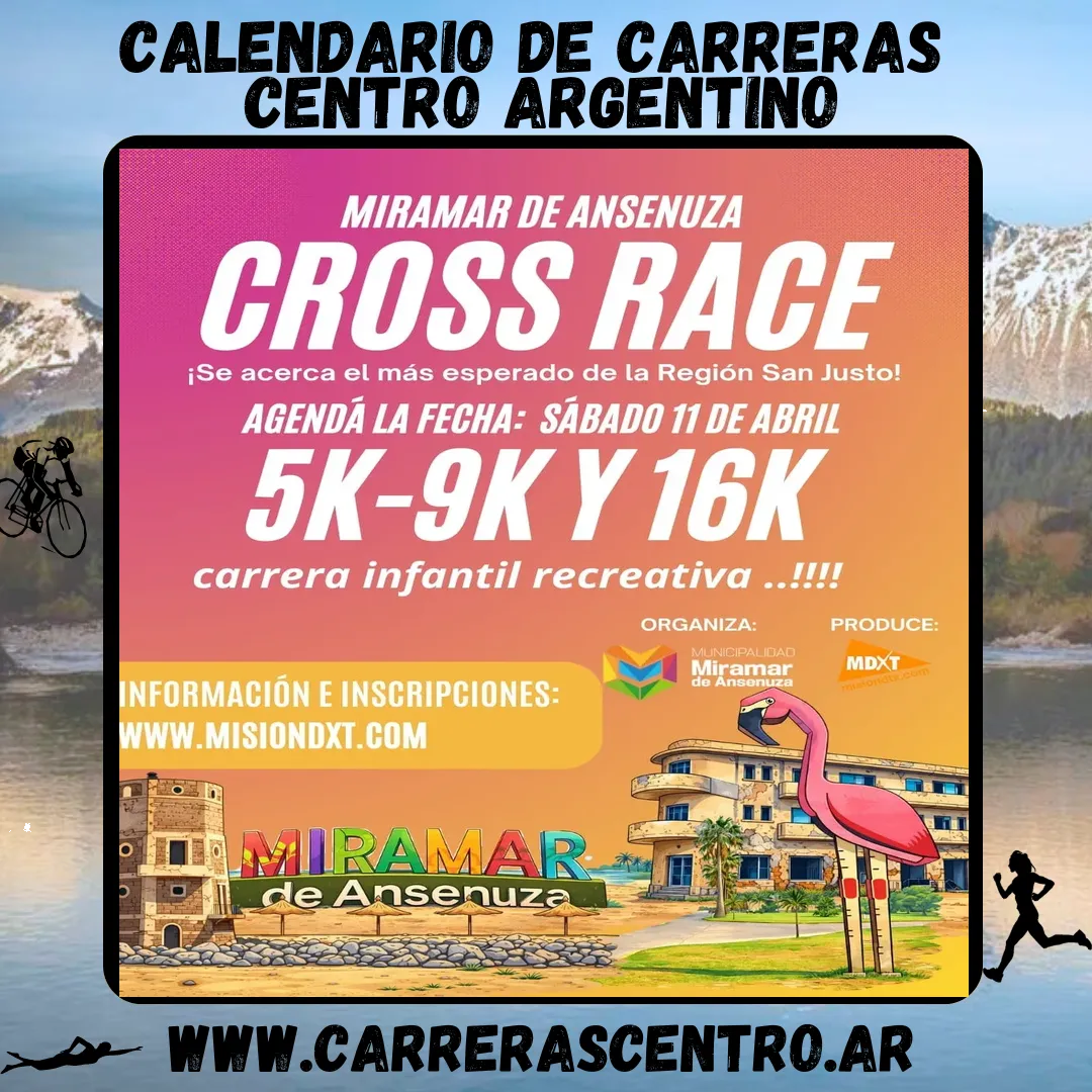 Flyer de Cross Race Miramar de Ansenuza 2026