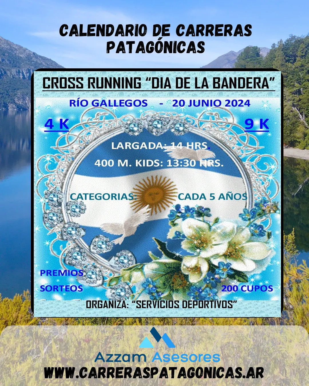 Flyer de Cross Running «Día de la bandera» 2024