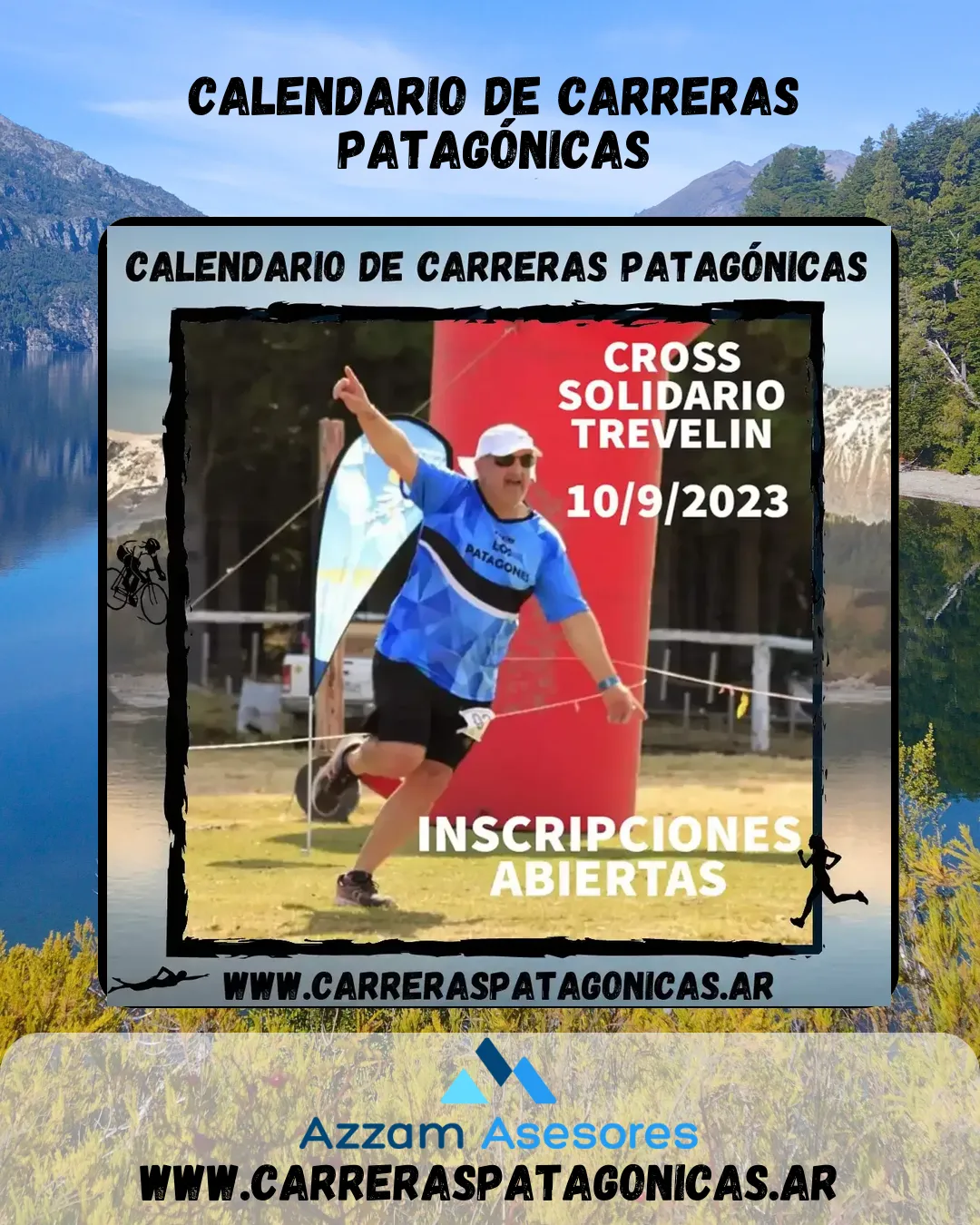 Flyer de Cross Solidario Trevelin 2023