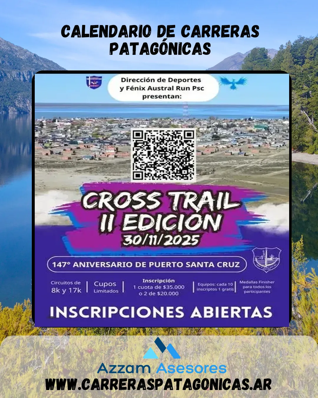Flyer de Cross Trail Puerto Santa Cruz 2025