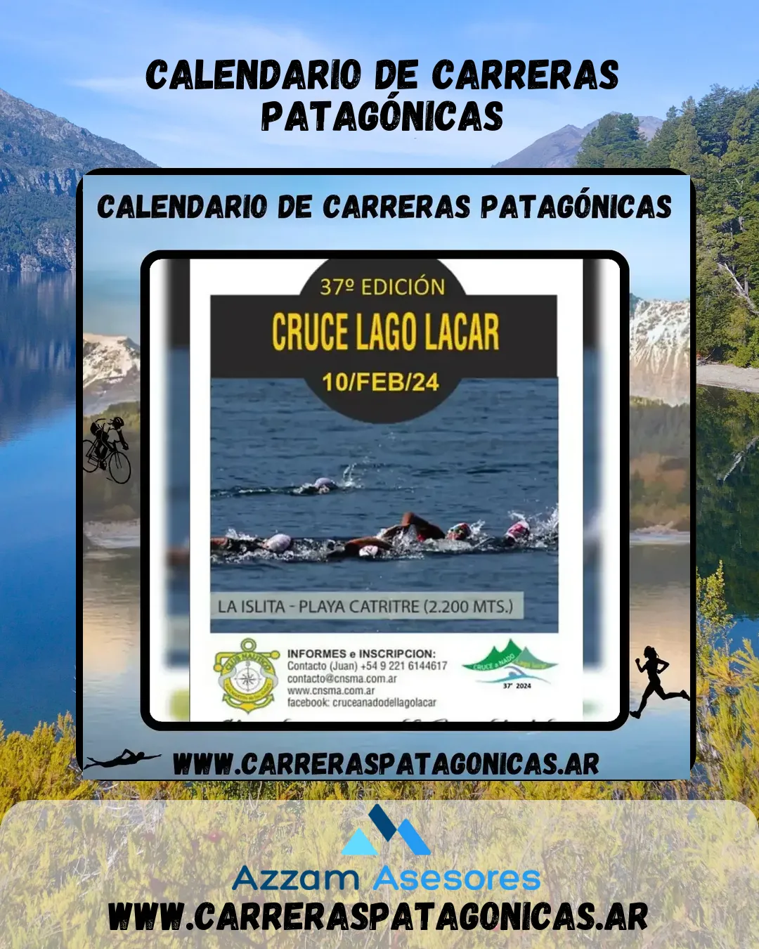 Flyer de Cruce al Lago Lacar 2024