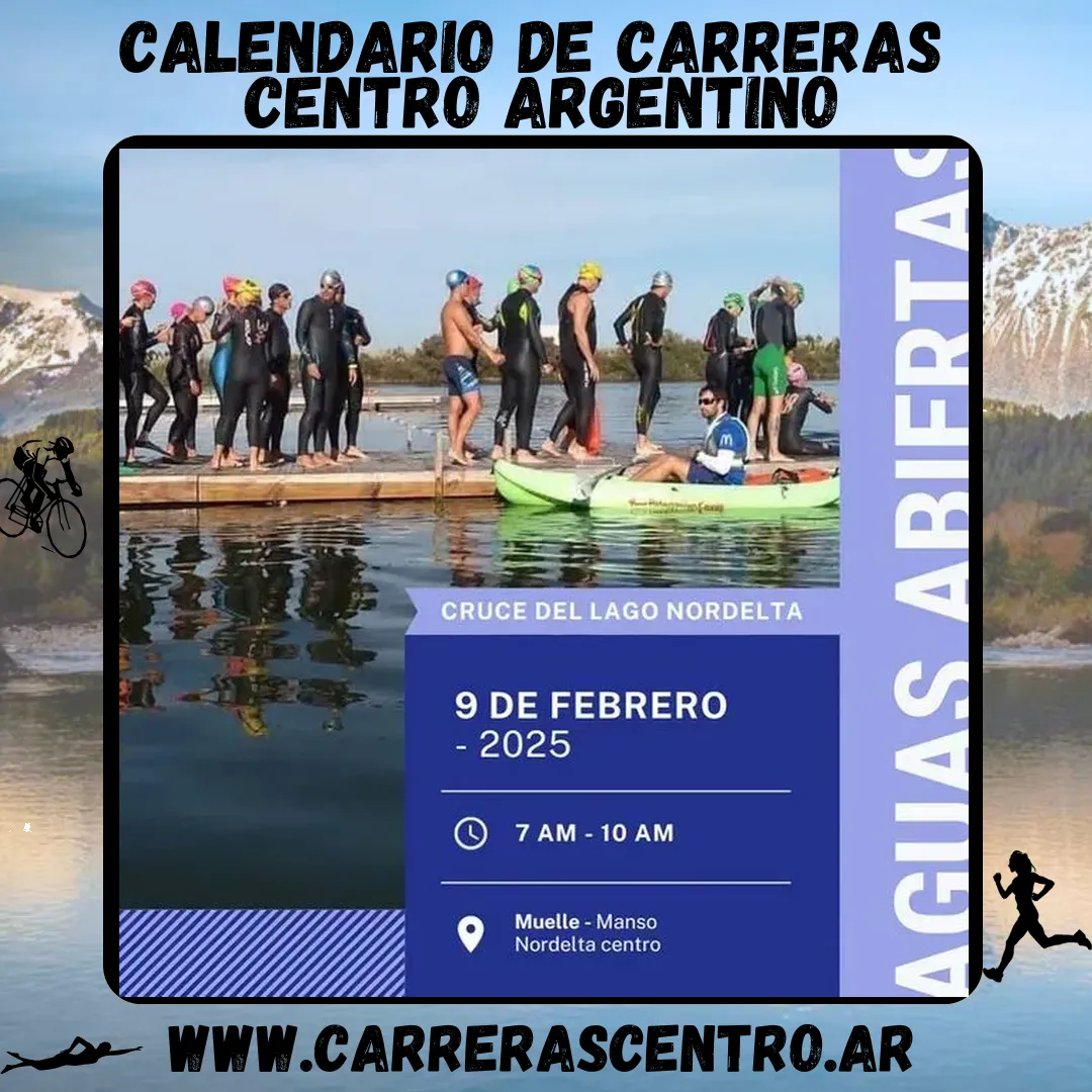 Flyer de Cruce del Lago Nordelta 2025