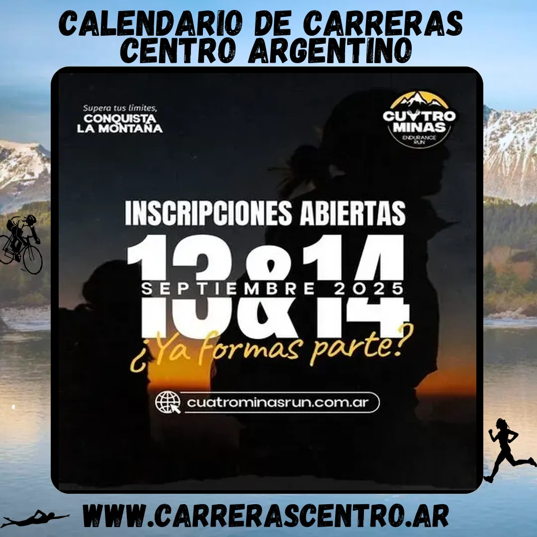 Flyer de Cuatro Minas Endurance Run 2025