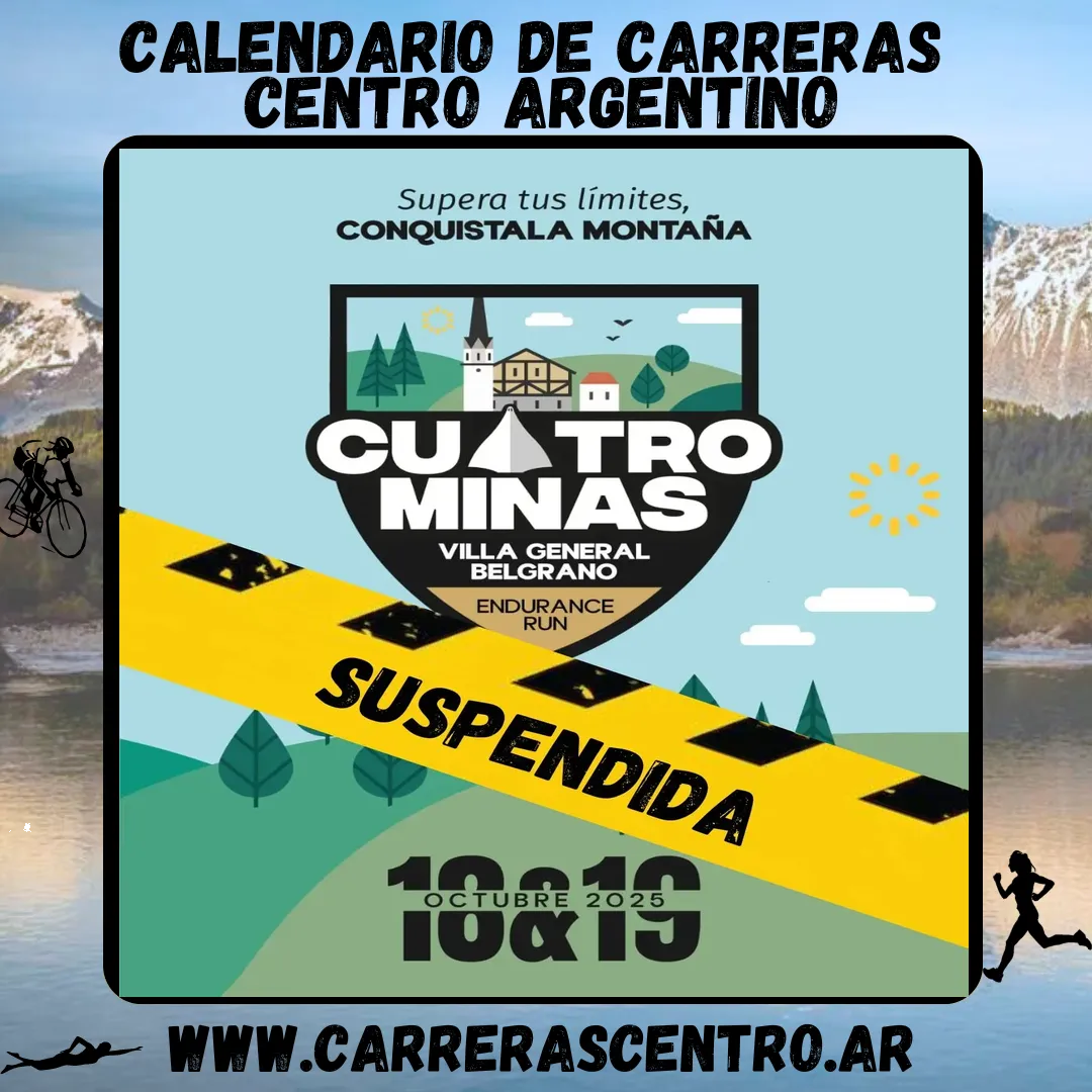 Flyer de Cuatro Minas Villa General Belgrano 2025