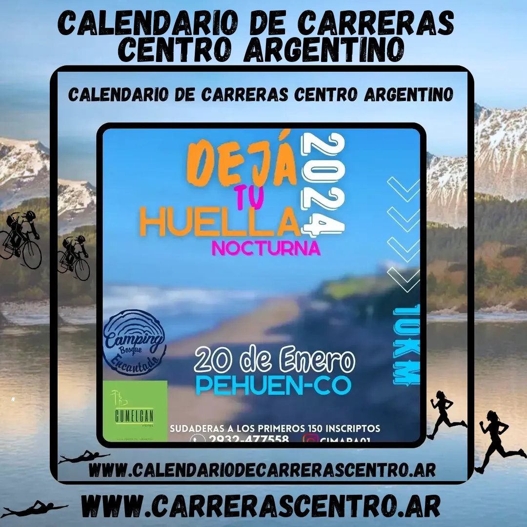 Flyer de Dejá Tu Huella Nocturna 2024