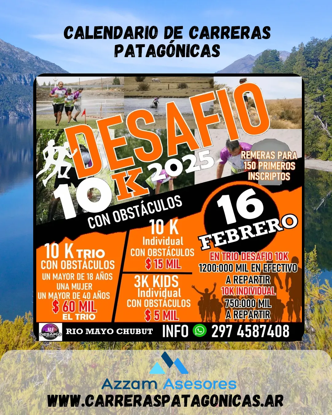 Flyer de Desafío 10K 2025