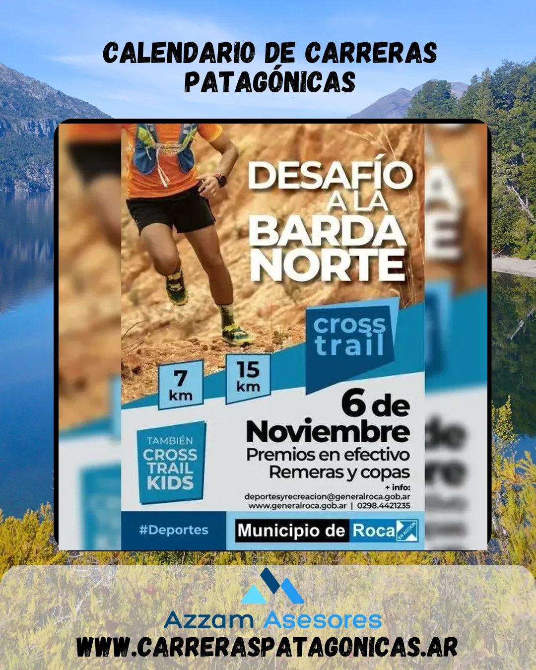 Flyer de Desafío a la Barda Norte – Cross Trail 2022