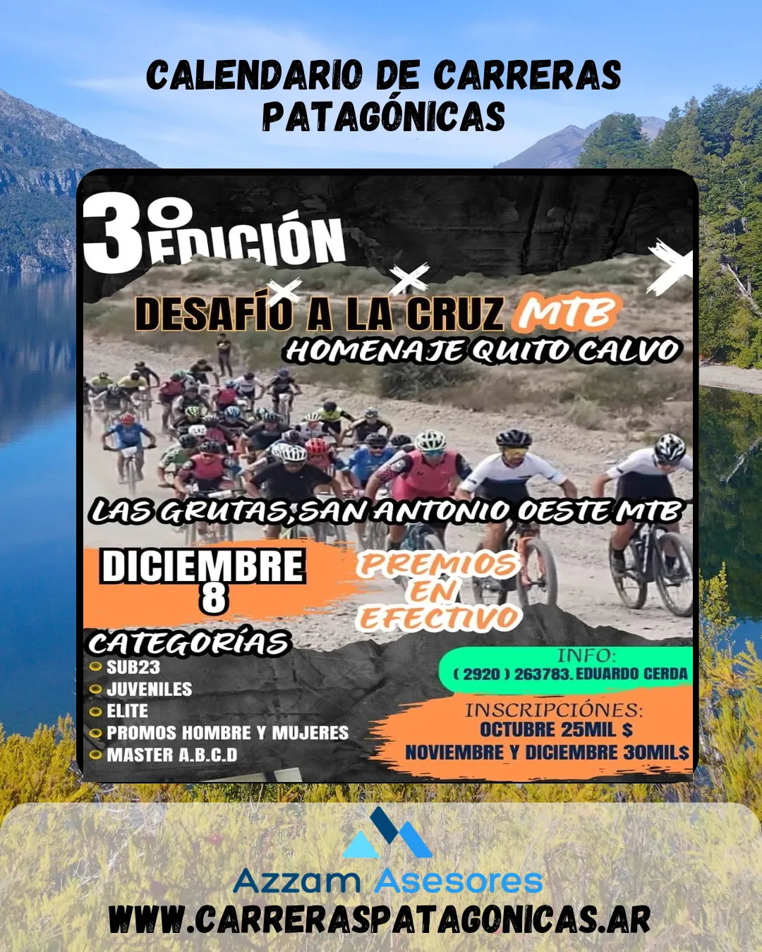 Flyer de Desafío a la Cruz MTB 2024