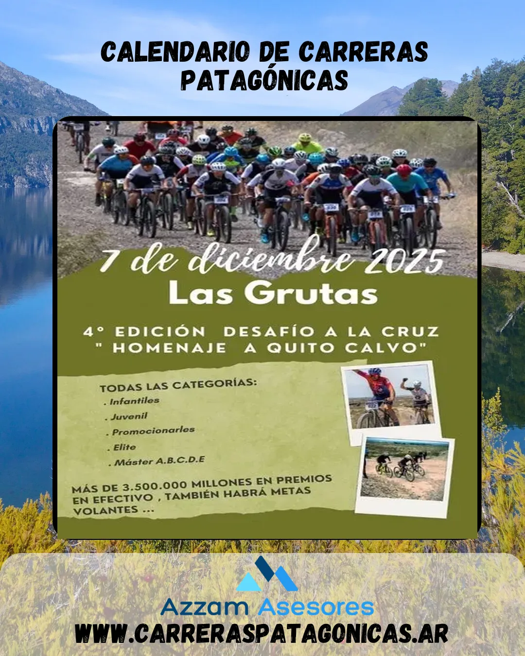 Flyer de Desafío a la Cruz MTB 2025