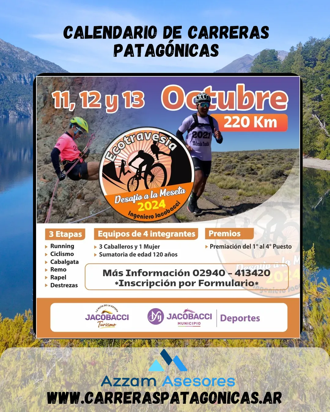 Flyer de Desafío a la Meseta 2024